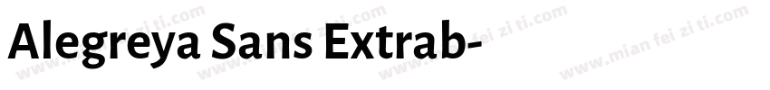 Alegreya Sans Extrab字体转换
